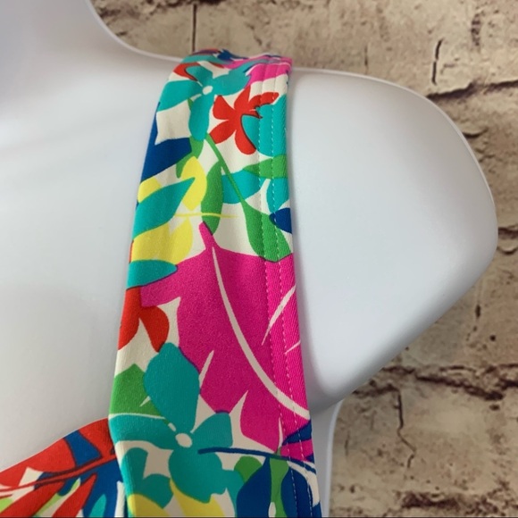 Lands’ End Leaf Print Tropical Tankini Swim Top - Picture 4 of 10